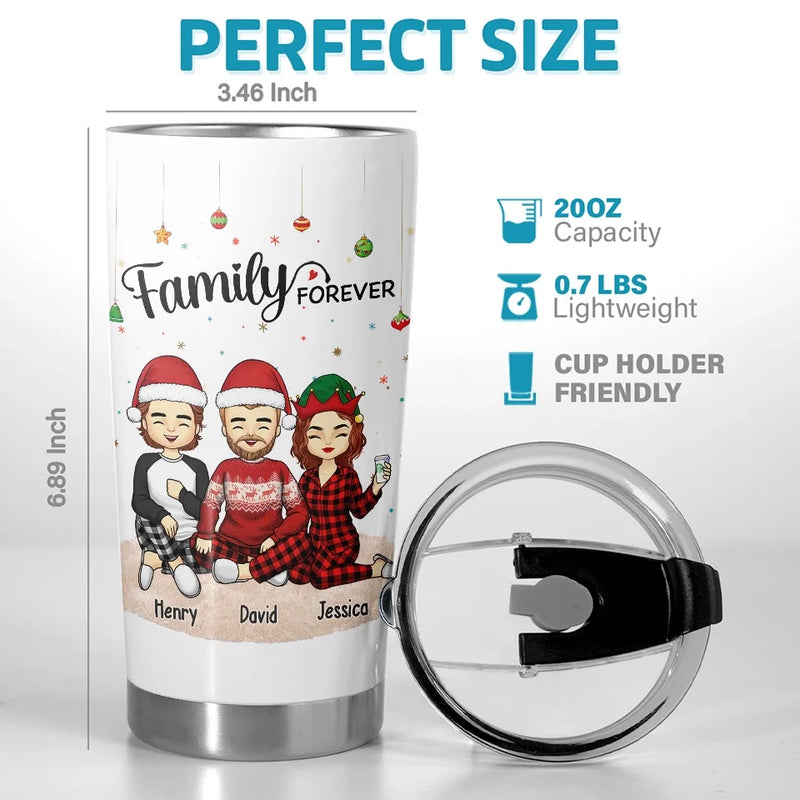 This Christmas Give The Gift Of Love And The Gift Of Joy - Family Personalized Custom Tumbler - Christmas Gift For Family Members, Siblings, Brothers, Sisters