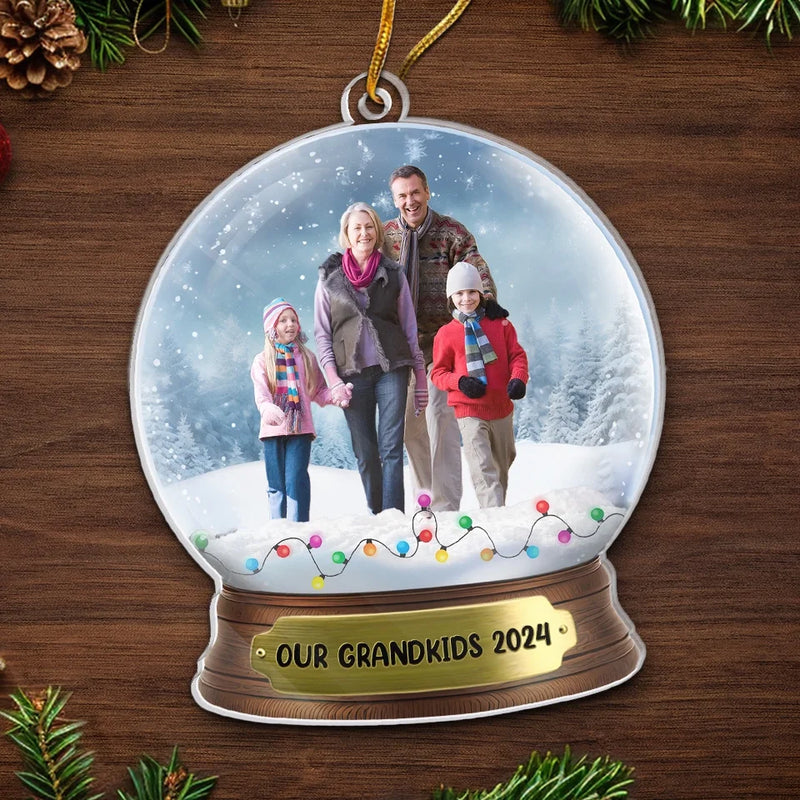 Custom Photo Grandparents Are The Perfect Blend Of Love And Happy Memories - Family Personalized Custom Ornament - Acrylic Custom Shaped - Christmas Gift For Grandma, Grandpa