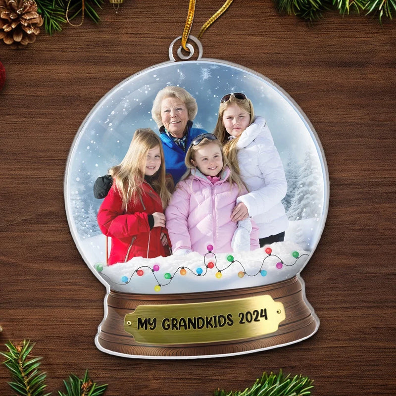 Custom Photo There Is No Distance That Can Lessen A Grandparent’s Love - Family Personalized Custom Ornament - Acrylic Custom Shaped - Christmas Gift For Grandma, Grandpa