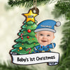 Custom Photo Our Little Miracle's First Christmas - Family Personalized Custom Ornament - Wood Custom Shaped - Christmas Gift For Baby Kids, Newborn Baby, First Christmas