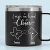 You And I Are Always Under The Same Sky - Couple Personalized Custom 14oz Stainless Steel Tumbler With Handle - Gift For Husband Wife, Anniversary