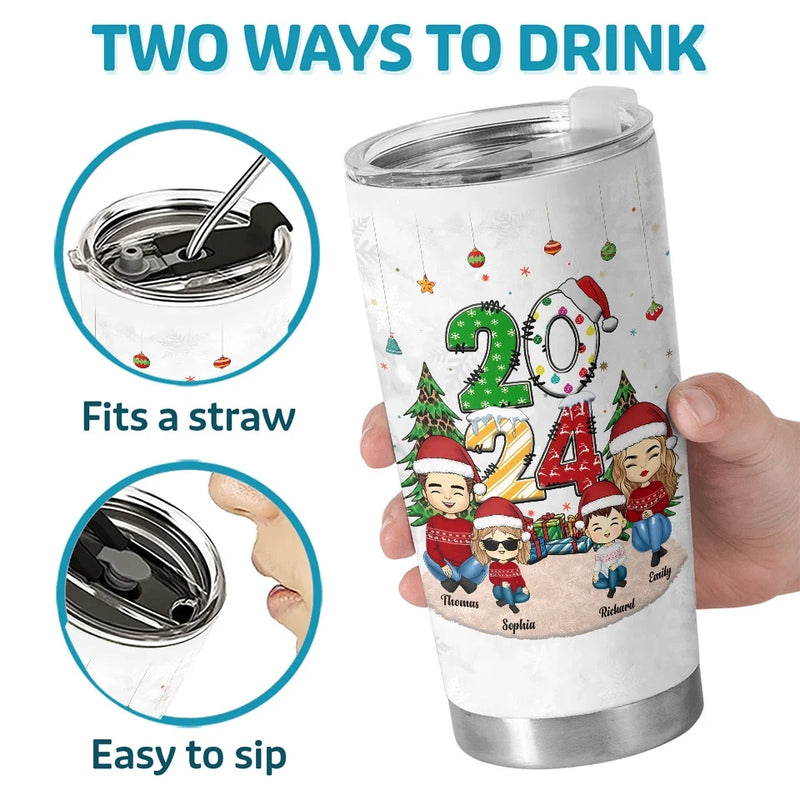 Christmas Eve Is For Families To Share - Family Personalized Custom Tumbler - Christmas Gift For Family Members