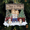Paws And Claws, Our Pets Bring Christmas Cheer - Couple Personalized Custom Ornament - Acrylic Custom Shaped - Christmas Gift For Husband Wife, Anniversary, Pet Owners, Pet Lovers