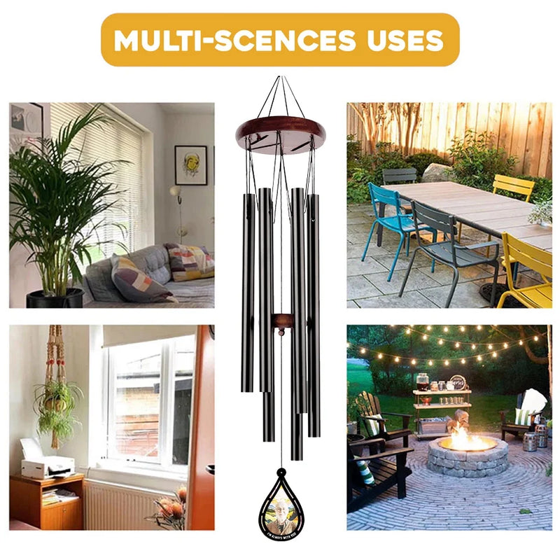 Custom Photo Your Presence Is Deeply Missed - Memorial Personalized Custom Wind Chime Suncatcher - Sympathy Gift For Family Members