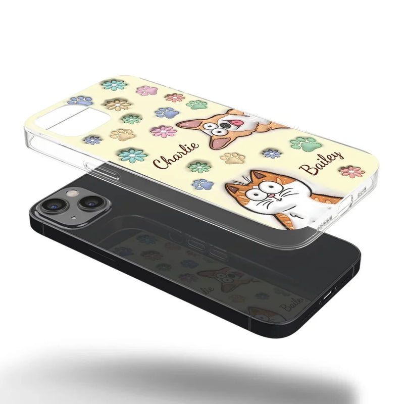 My Pet’s Happiness Is My Daily Mission - Dog & Cat Personalized Custom 3D Inflated Effect Printed Clear Phone Case - Gift For Pet Owners, Pet Lovers