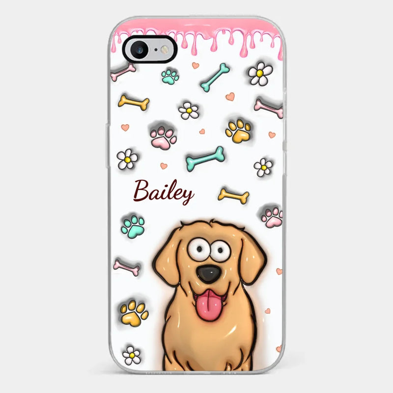 A Pet Mom’s Heart Is A Mosaic Of Paw Prints - Dog & Cat Personalized Custom 3D Inflated Effect Printed Clear Phone Case - Gift For Pet Owners, Pet Lovers