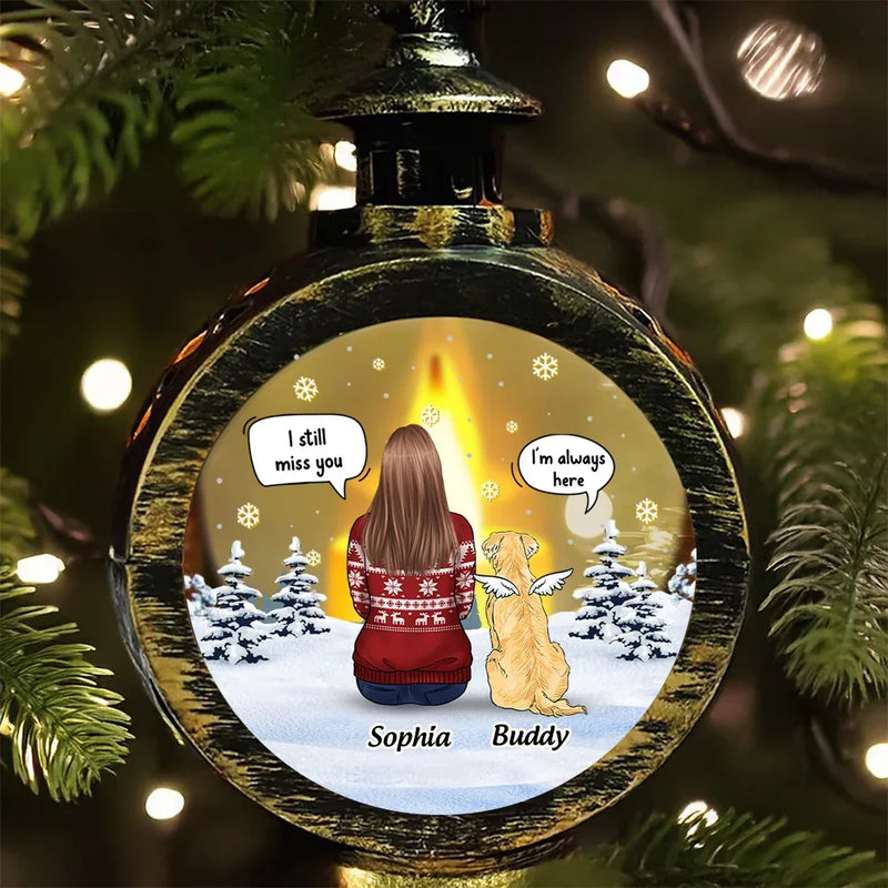 A Light To Honor The Beautiful Memories - Memorial Personalized Custom Candlelight Lantern Ornament - Sympathy Gift, Christmas Gift For Pet Owners, Pet Lovers