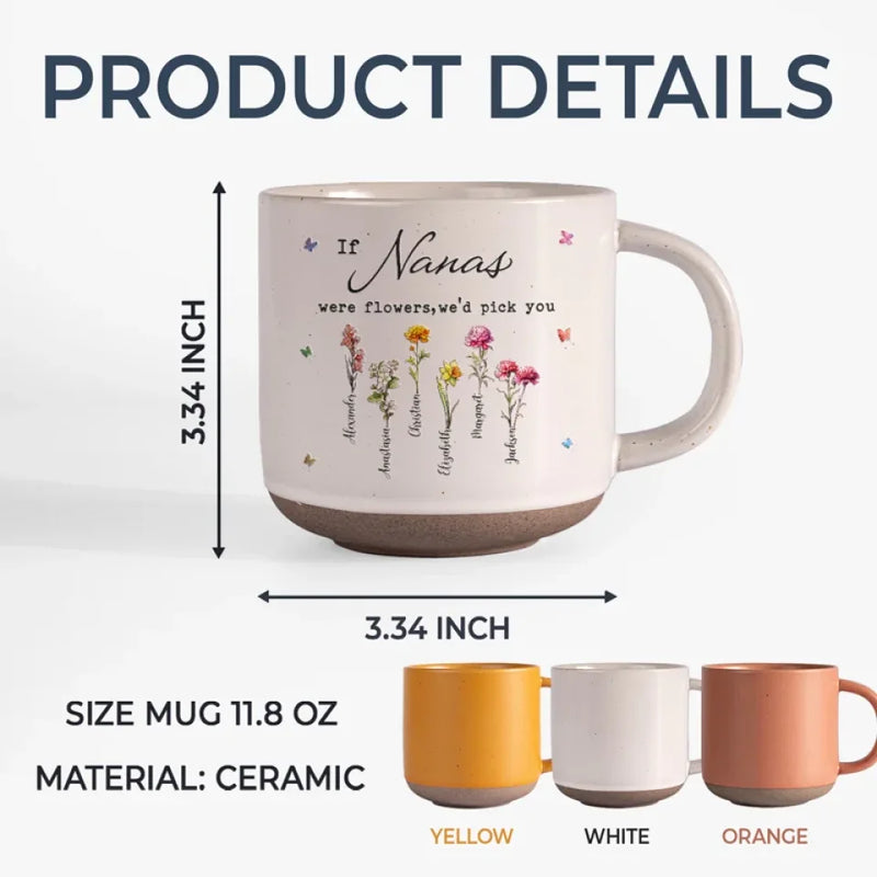 A Garden Of Love Grows In A Grandmother’s Heart - Family Personalized Custom Printed Pottery Mug - Gift For Mom, Grandma