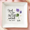Friendship Is A Flower That Bloom In All Seasons - Bestie Personalized Custom Jewelry Dish - Gift For Best Friends, BFF, Sisters