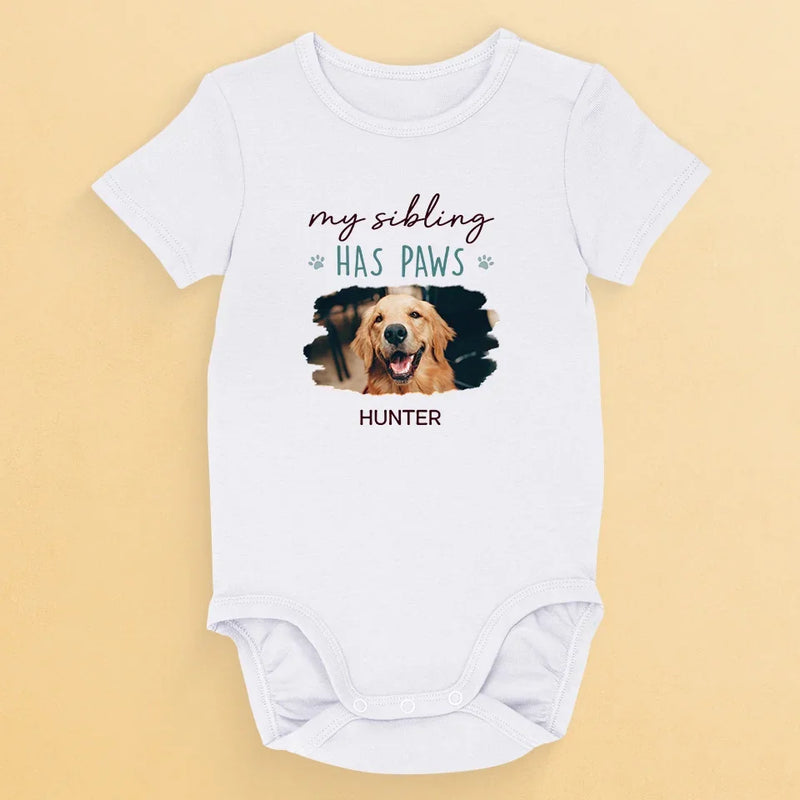 Custom Photo Memories Are Made With Furry Friends And Little Giggles - Dog & Cat Personalized Custom Baby Onesie - Baby Shower Gift, Gift For Pet Owners, Pet Lovers