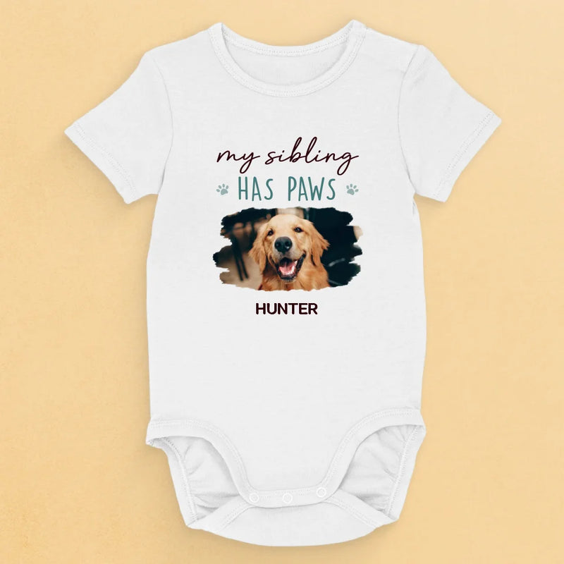 Custom Photo Memories Are Made With Furry Friends And Little Giggles - Dog & Cat Personalized Custom Baby Onesie - Baby Shower Gift, Gift For Pet Owners, Pet Lovers