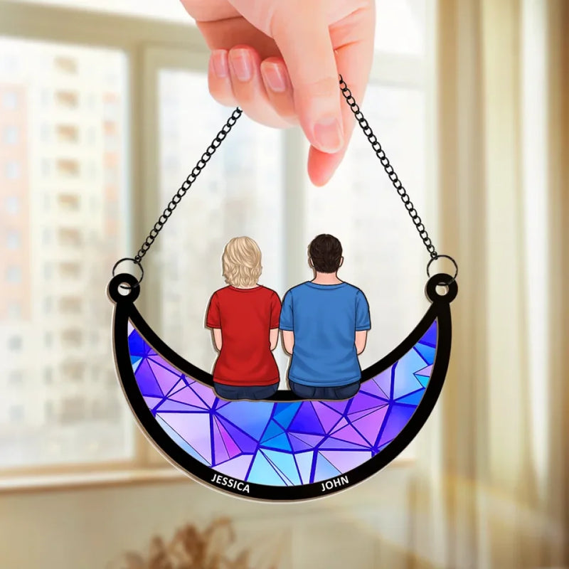 Friends Are The Siblings God Never Gave Us - Family Personalized Window Hanging Suncatcher Ornament - Christmas Gift For Family Members, Best Friends, BFF, Sisters