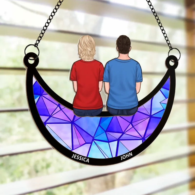 Friends Are The Siblings God Never Gave Us - Family Personalized Window Hanging Suncatcher Ornament - Christmas Gift For Family Members, Best Friends, BFF, Sisters