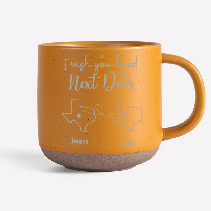 I Wish We Lived Closer - Bestie Personalized Custom Pottery Mug - Gift For Best Friends, BFF, Sisters - New Arrival, AMZ