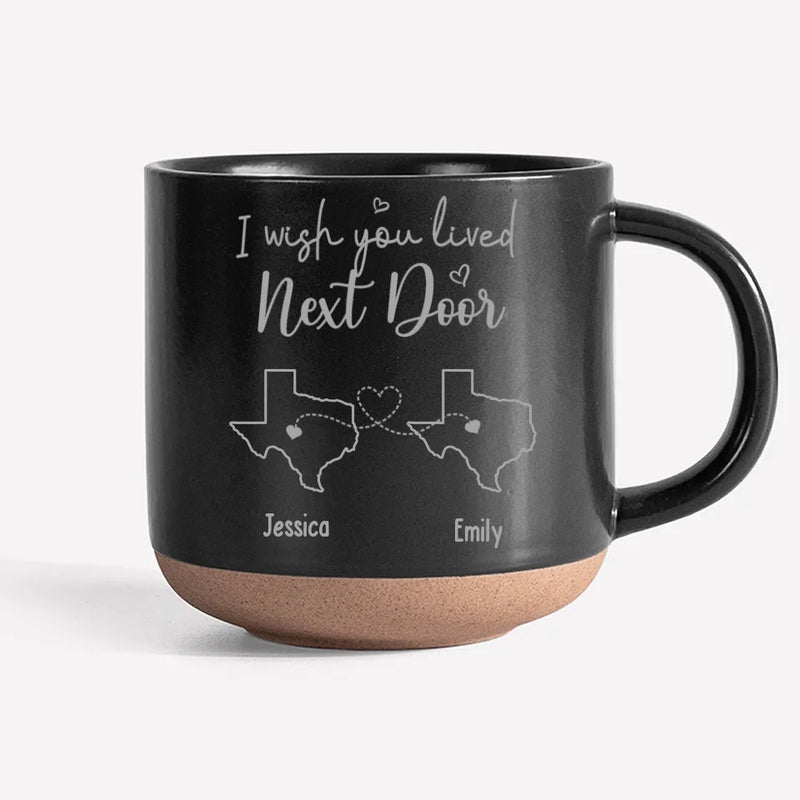 I Wish We Lived Closer - Bestie Personalized Custom Pottery Mug - Gift For Best Friends, BFF, Sisters - New Arrival, AMZ