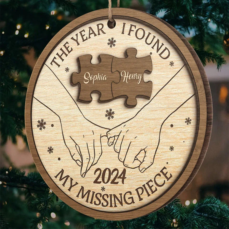 You’re The Joy In My Holiday Season - Couple Personalized Custom Ornament - Wood Custom Shaped - Christmas Gift For Husband Wife, Anniversary