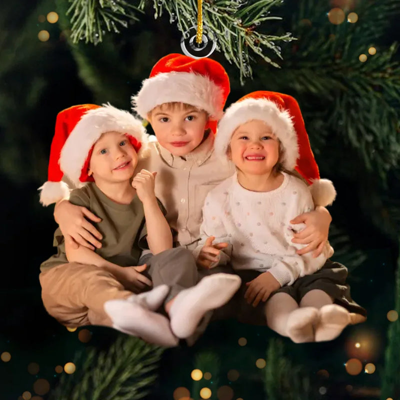 Custom Photo Custom Photo Acrylic Ornament - Personalized  Christmas Birthday Gifts For Mom, Dad, Kids - Keep Calm And Have A Merry Christmas