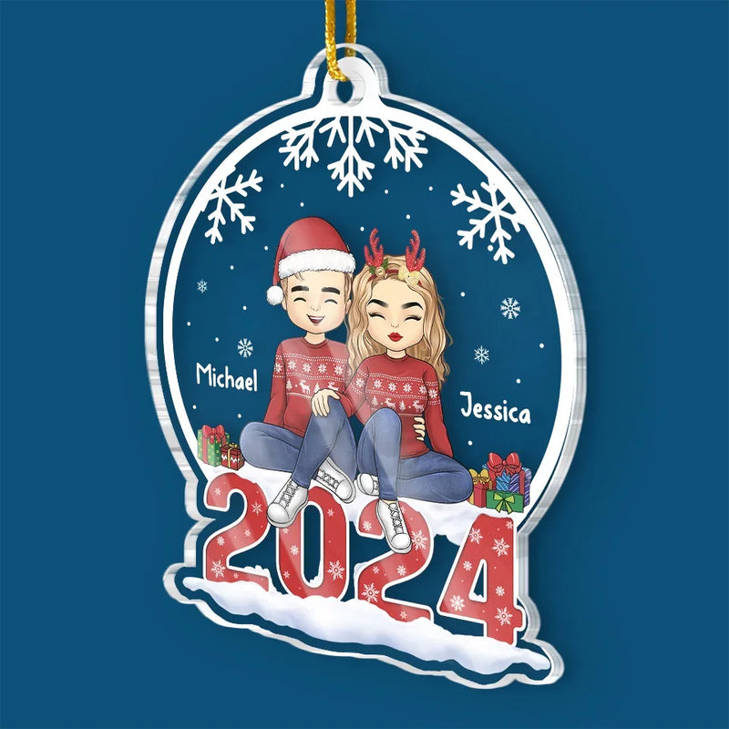Perfect For Hanging On The Tree And Cherishing Memories - Couple Personalized Custom Ornament - Acrylic Custom Shaped - Christmas Gift For Husband Wife, Anniversary