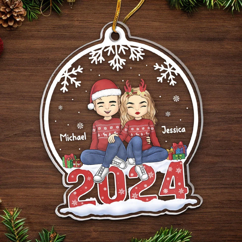 Perfect For Hanging On The Tree And Cherishing Memories - Couple Personalized Custom Ornament - Acrylic Custom Shaped - Christmas Gift For Husband Wife, Anniversary