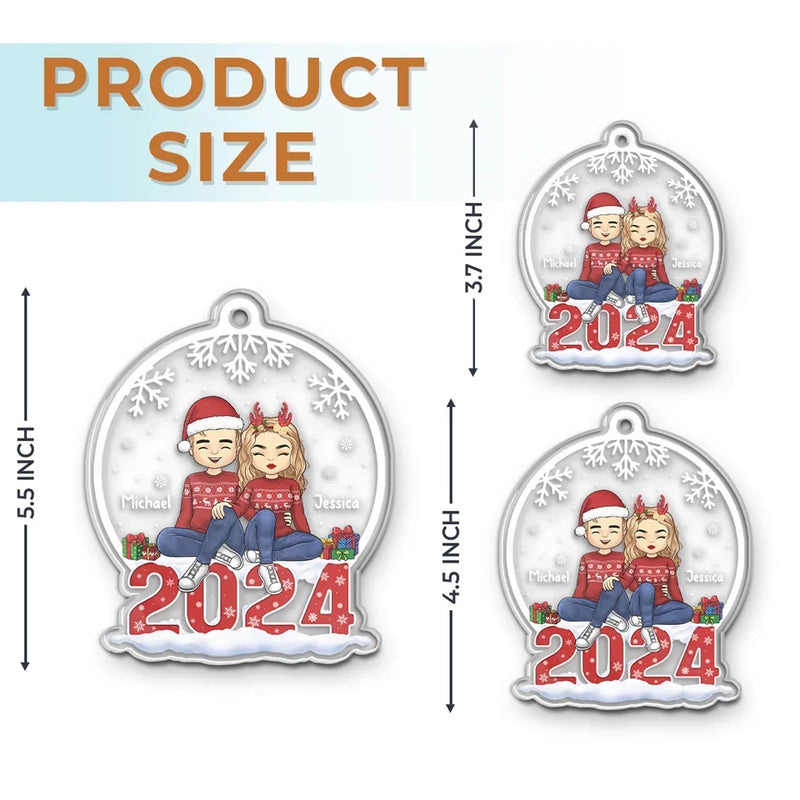 Perfect For Hanging On The Tree And Cherishing Memories - Couple Personalized Custom Ornament - Acrylic Custom Shaped - Christmas Gift For Husband Wife, Anniversary