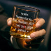 You’re My Priority - Couple Personalized Custom Whiskey Glass - Gift For Husband Wife, Anniversary