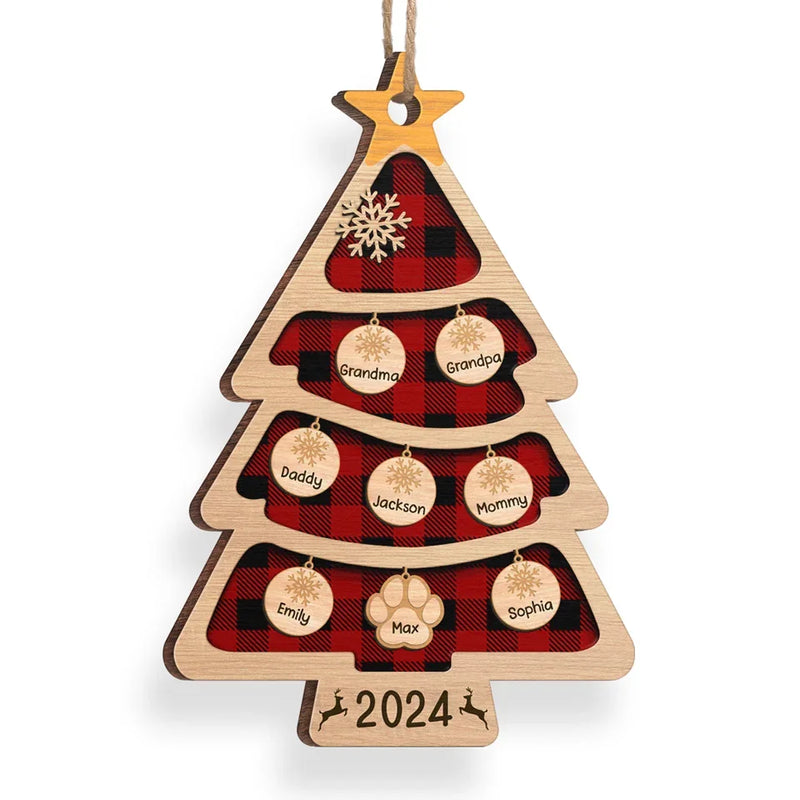 Love Is The True Spirit Of Christmas - Family Personalized Custom Ornament - Wood Custom Shaped - Christmas Gift For Family Members