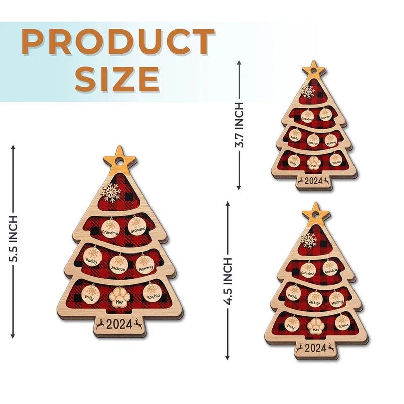Love Is The True Spirit Of Christmas - Family Personalized Custom Ornament - Wood Custom Shaped - Christmas Gift For Family Members