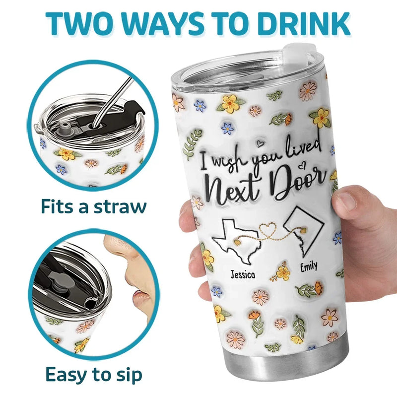 I'm Missing My Bestie In These Moments - Bestie Personalized Custom 3D Inflated Effect Printed Tumbler - Gift For Best Friends, BFF, Sisters