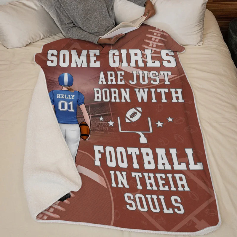Passion First And Everything Will Fall Into Place - Family Personalized Custom Blanket - Gift For Family Members, Football Players, Football Lovers