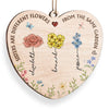 A Sister Is A Blossom In The Garden Of Life - Bestie Personalized Custom Ornament - Wood Custom Shaped - Christmas Gift For Best Friends, BFF, Sisters