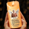 Custom Photo In Our Hearts You Will Always Stay, Loved And Remembered Every Day - Memorial Personalized Custom LED Candle - Sympathy Gift, Christmas Gift For Family Members