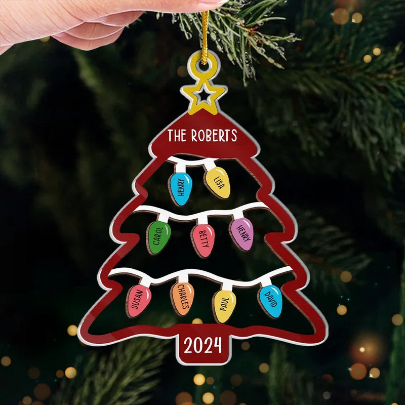 A Family's Love Is A Gift That Keeps On Giving - Family Personalized Custom Ornament - Acrylic Custom Shaped - Christmas Gift For Family Members