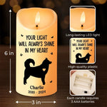 Forever Loved, Always In Our Hearts - Memorial Personalized Custom LED Candle - Sympathy Gift, Christmas Gift For Dog Lovers