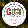 Love Them, Spoil Them, Raise Them Kind - Family Personalized Custom Ornament - Ceramic Round Shaped - Christmas Gift For Mom, Grandma