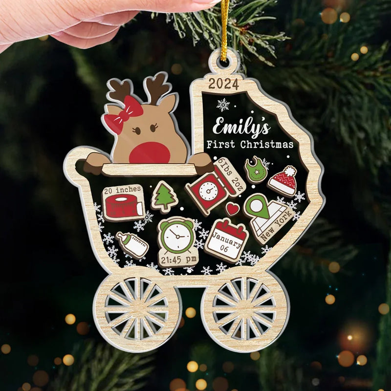The Tiniest Hands Hold The Most Precious Gifts Of All - Family Personalized Custom Ornament - Acrylic Custom Shaped - Christmas Gift For Baby Kids, Newborn Baby, First Christmas