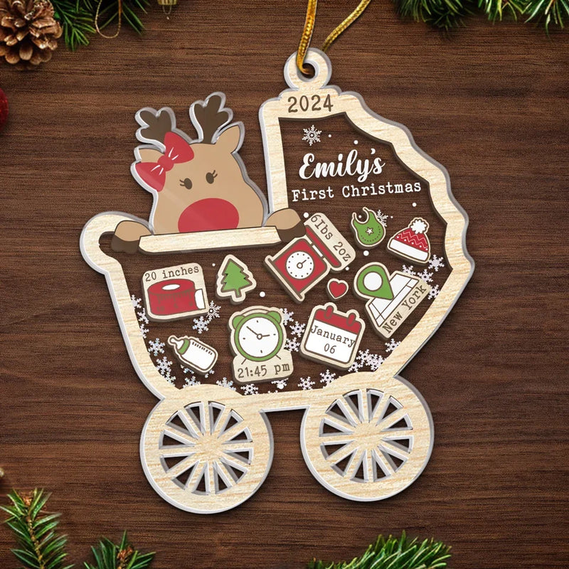 The Tiniest Hands Hold The Most Precious Gifts Of All - Family Personalized Custom Ornament - Acrylic Custom Shaped - Christmas Gift For Baby Kids, Newborn Baby, First Christmas