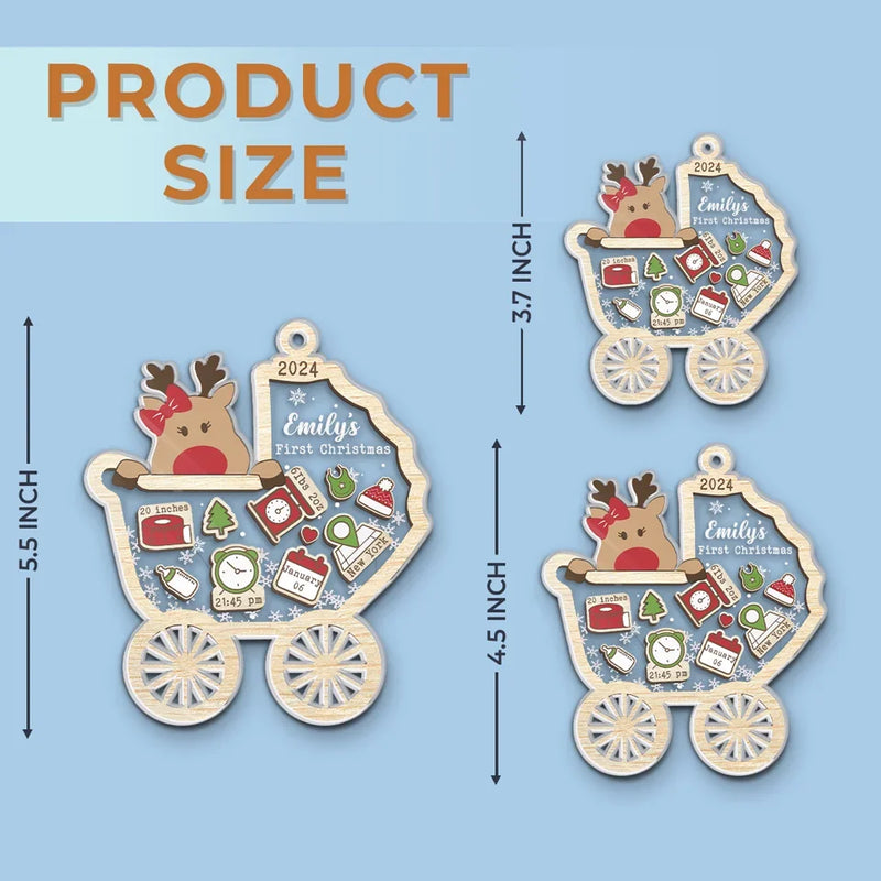 The Tiniest Hands Hold The Most Precious Gifts Of All - Family Personalized Custom Ornament - Acrylic Custom Shaped - Christmas Gift For Baby Kids, Newborn Baby, First Christmas