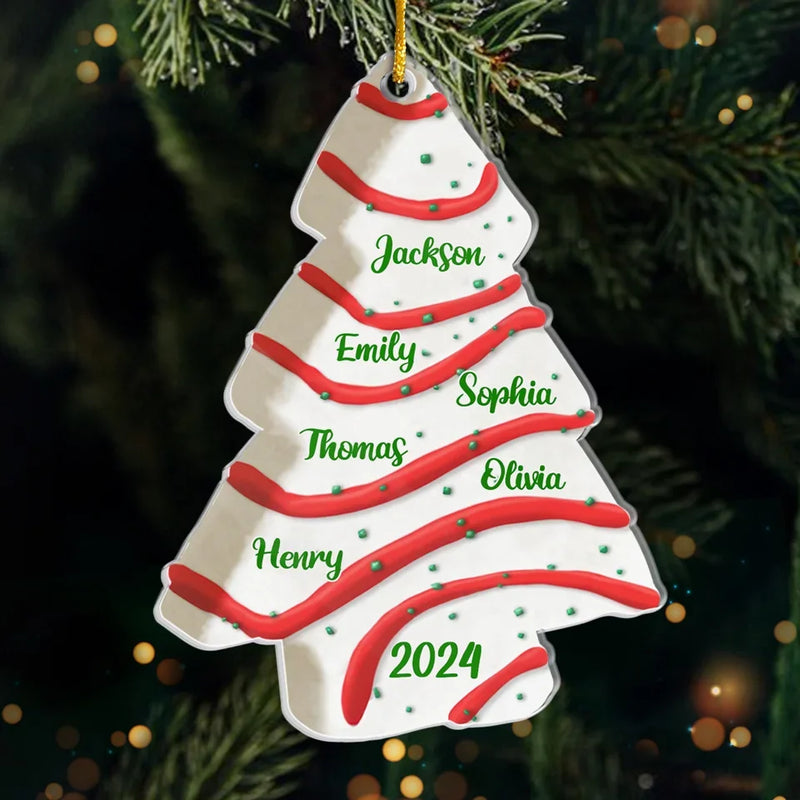 Merry Christmas To My  Family - Family Personalized Custom Ornament - Acrylic Custom Shaped - Christmas Gift For Family Members