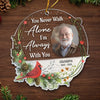 Custom Photo You Never Walk Alone - Memorial Personalized Custom Ornament - Acrylic Custom Shaped - Sympathy Gift, Christmas Gift For Family Members