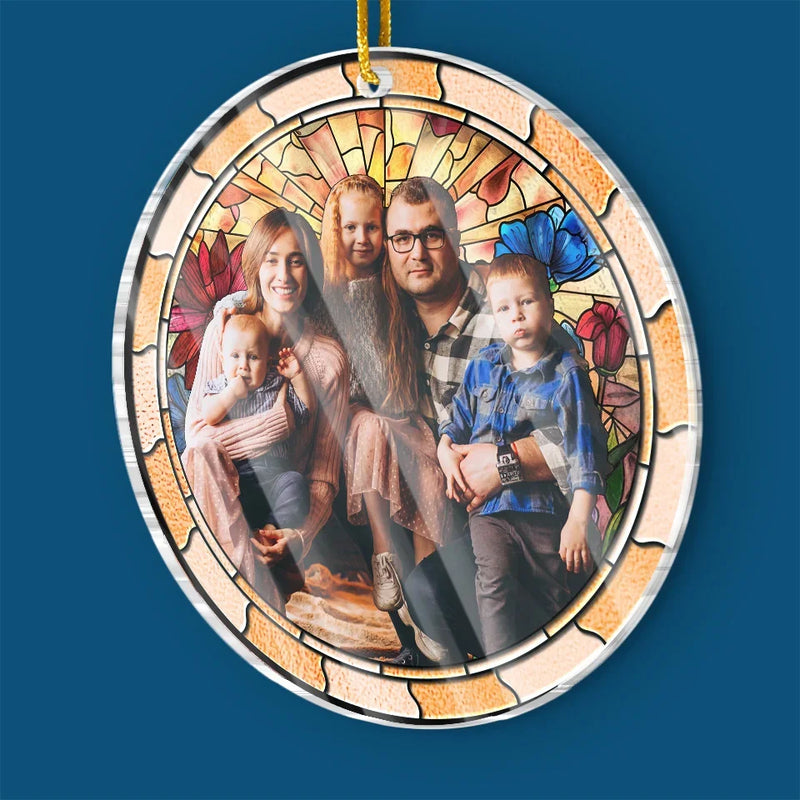 Custom Photo The True Spirit Of Christmas Lies In The Love We Share - Family Personalized Custom Ornament - Acrylic Custom Shaped - Christmas Gift For Family Members