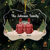 Together With Family, Christmas Becomes A Cherished Memory - Family Personalized Custom Ornament - Acrylic Benelux Shaped - Christmas Gift For Family Members