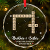 We Forever Linked Together - Family Personalized Custom Circle Glass Ornament - Christmas Gift For Family Members, Siblings, Brothers, Sisters