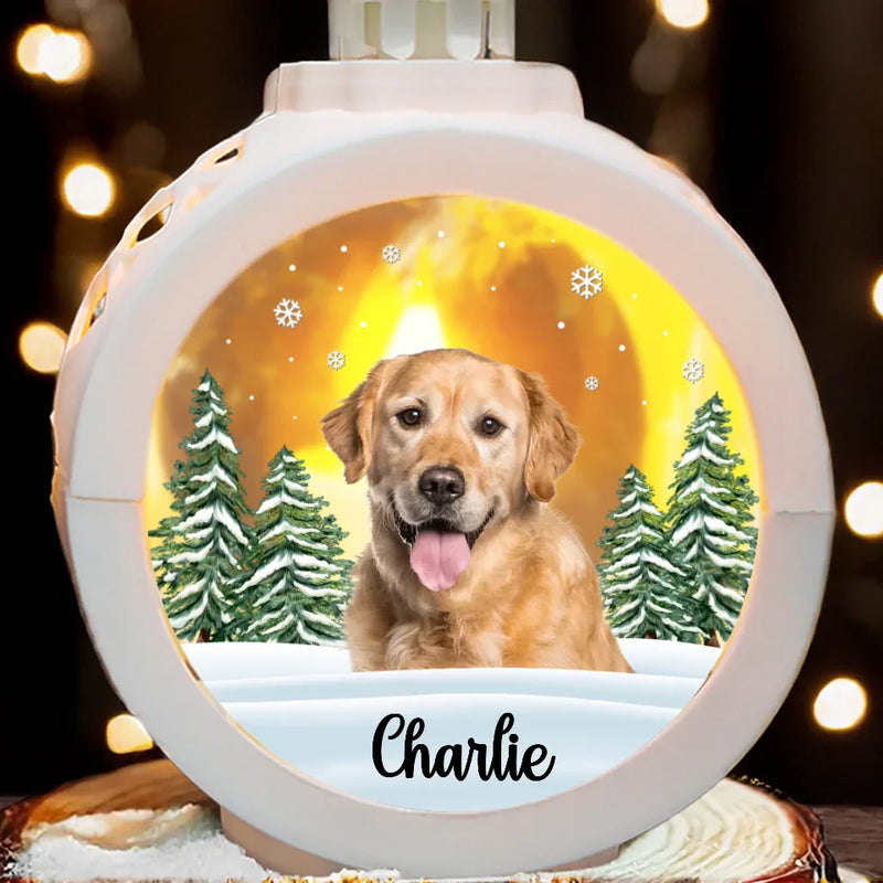Custom Photo In Loving Memory Of A Loyal Friend - Memorial Personalized Custom Candlelight Lantern Ornament - Sympathy Gift, Christmas Gift For Pet Owners, Pet Lovers