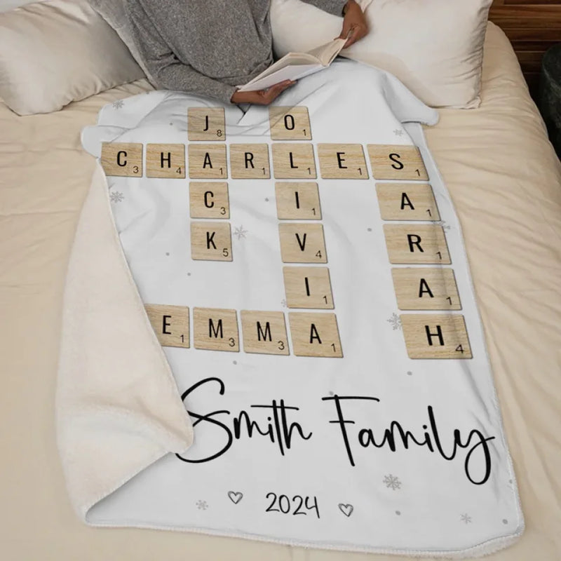 Christmas Is A Time For Family And Love - Family Personalized Custom Blanket - Christmas Gift For Family Members