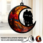 From Our First Kiss Till Our Last Breath - Couple Personalized Window Hanging Suncatcher - Gift For Husband, Wife, Couple