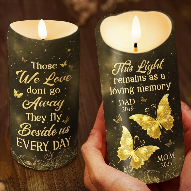 This Light Symbolizes A Love That Never Fades - Memorial Personalized Custom LED Candle - Sympathy Gift, Christmas Gift For Family Members