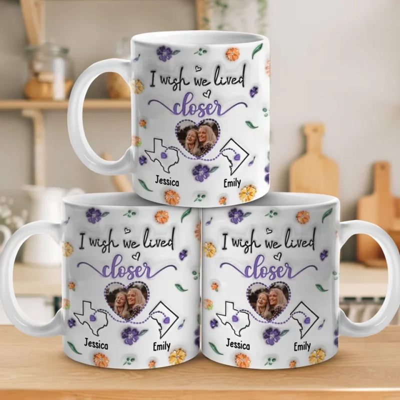 True Friends Are Never Apart - Bestie Personalized Custom 3D Inflated Effect Printed Mug - Christmas Gift For Best Friends, BFF, Sisters