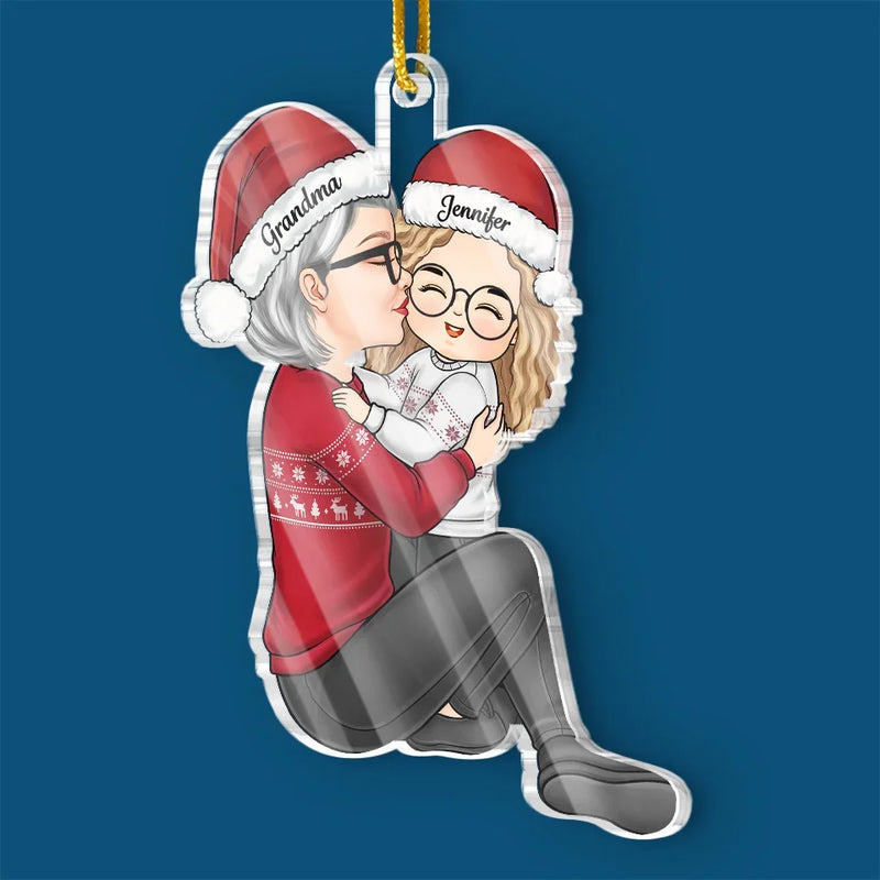 My Family Is Like Having Christmas Every Day - Family Personalized Custom Ornament - Acrylic Custom Shaped - Christmas Gift For Grandma