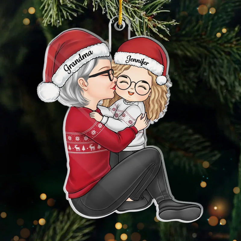 My Family Is Like Having Christmas Every Day - Family Personalized Custom Ornament - Acrylic Custom Shaped - Christmas Gift For Grandma