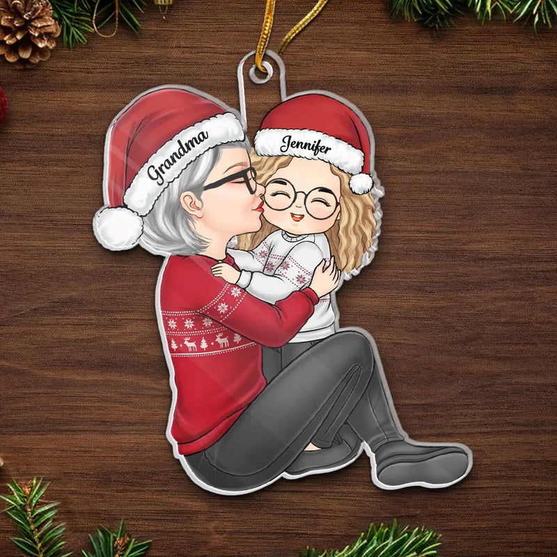My Family Is Like Having Christmas Every Day - Family Personalized Custom Ornament - Acrylic Custom Shaped - Christmas Gift For Grandma